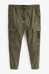 Next Utility-Cargohose Regular Tapered Dunkelgrün/Khaki