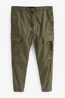 Next Utility-Cargohose Regular Tapered Dunkelgrün/Khaki