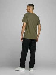 Jack & Jones T-Shirt Weiteres Detail Khaki/Dunkelgrün