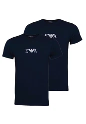 EMPORIO ARMANI Herren T-Shirt Crew Neck 2er Pack Marine