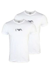 EMPORIO ARMANI Herren T-Shirt Crew Neck 2er Pack Weiß