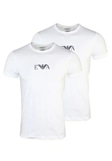 EMPORIO ARMANI Herren T-Shirt Crew Neck 2er Pack Weiß