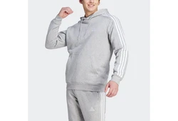 adidas Sportswear Kapuzensweatshirt ESSENTIALS 3STREIFEN HOODIE Grau/Hellgrau/Silber