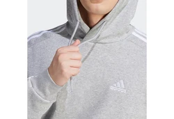 adidas Sportswear Kapuzensweatshirt ESSENTIALS 3STREIFEN HOODIE Grau/Hellgrau/Silber