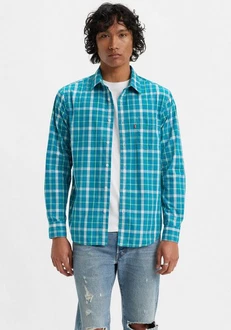 Levi's Hemd SUNSET 1 POCKET STAND Türkis/Blau/Grün