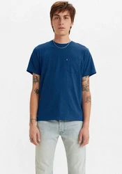 Levi's T-Shirt CLASSIC POCKET TEE Dunkelblau/Blau/Hellblau