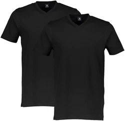 LERROS T-Shirt V-NECK 2003115 Schwarz/Dunkelgrau