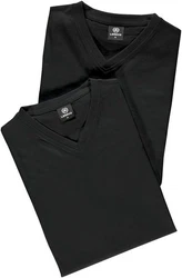 LERROS T-Shirt V-NECK 2003115 Schwarz/Dunkelgrau