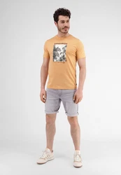 LERROS T-Shirt mit Fotoprint Gelb/Orange
