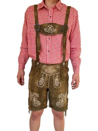 Trachtenhose Premium Herren Lederhose kurz Ziegenleder mit