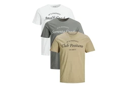Jack & Jones T-Shirt INFINITY Multipack Khaki/Grau/Dunkelgrün/Braun