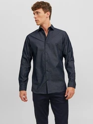 JACK & JONES Hemd Parker navy/hellgrau