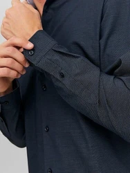 JACK & JONES Hemd Parker navy/hellgrau