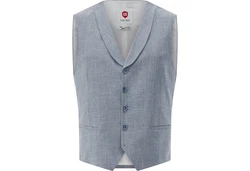CG Club of Gents Anzugweste Paddy-N Grau/Blau