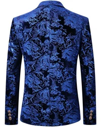 Allthemen Sakko Herren 2 Knöpfe Blazer Blau/Dunkelblau