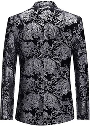 Allthemen Sakko Herren 2 Knöpfe Blazer Dunkelblau/Schwarz/Dunkelgrau/Grau