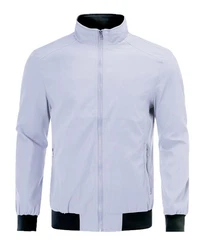 Allthemen Bomberjacke mit Stehkragen Grau/Blau/Hellblau