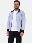 Allthemen Bomberjacke mit Stehkragen Grau/Blau/Hellblau