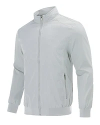 Allthemen Bomberjacke mit Stehkragen Grau/Hellgrau