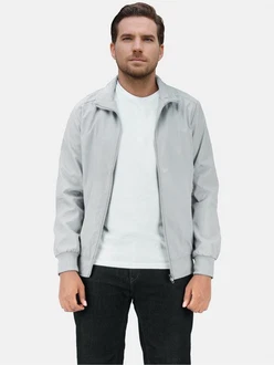 Allthemen Bomberjacke mit Stehkragen Grau/Hellgrau