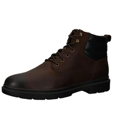 Stiefelette Leder/Textil Schnrstiefelette