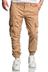 Amaci&Sons Chinohose PLANO Cargo Jogger-Chino Herren Jeans Hose Khaki/Braun/Beige