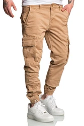 Amaci&Sons Chinohose PLANO Cargo Jogger-Chino Herren Jeans Hose Khaki/Braun/Beige