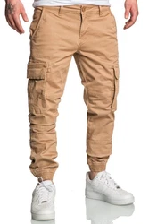 Amaci&Sons Chinohose PLANO Cargo Jogger-Chino Herren Jeans Hose Khaki/Braun/Beige