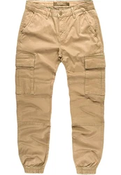 Amaci&Sons Chinohose PLANO Cargo Jogger-Chino Herren Jeans Hose Khaki/Braun/Beige