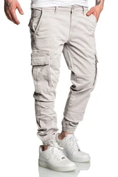 Amaci&Sons Chinohose PLANO Cargo Jogger-Chino Herren Jeans Hose Khaki