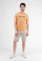 LERROS T-Shirt Ahead & Above Orange/Braun/Beige/Gelb