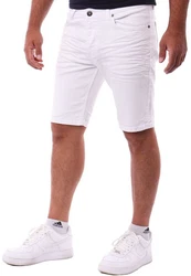 Reslad Jeansshorts Herren Kurze Hosen  Creme/Weiß