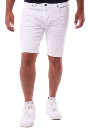 Reslad Jeansshorts Herren Kurze Hosen  Creme/Weiß