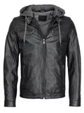 Motorradjacken aus Leder mit Kapuze image