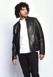 MUSTANG Lederjacke Whyte Dunkelgrün