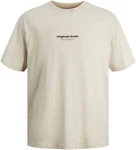Jack & Jones T-Shirt JORVESTERBRO beige/schwarz Jack & Jones T-Shirt JORVESTERBRO beige/schwarz