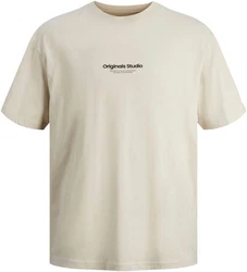 Jack & Jones T-Shirt JORVESTERBRO beige/schwarz
