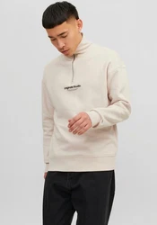 Jack & Jones Sweatshirt JORVESTERBRO SWEAT QUARTER ZIP HN NOOS Beige/Khaki/Braun