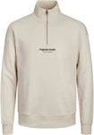 Jack & Jones Sweatshirt JORVESTERBRO SWEAT QUARTER ZIP HN NOOS Beige/Khaki/Braun