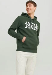 Jack & Jones Sweatshirt JJECORP LOGO SWEAT HOOD (3478) Mountain View Reg/Large Print (12152840)