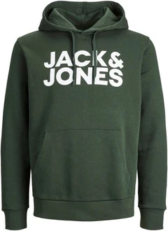 Jack & Jones Sweatshirt JJECORP LOGO SWEAT HOOD (3478) Mountain View Reg/Large Print (12152840)