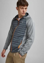 Jack & Jones Blouson Softshell Stepp Jacke mit Kapuze JJEMULTI dunkelblau/graumeliert/orange/weiß