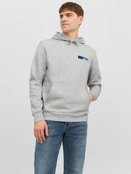 Jack & Jones Sweatshirt JJECORP LOGO SWEAT HOOD PLAY NOOS Grau/Hellgrau/Silber