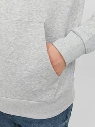 Jack & Jones Sweatshirt JJECORP LOGO SWEAT HOOD PLAY NOOS Grau/Hellgrau/Silber