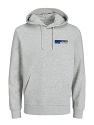 Jack & Jones Sweatshirt JJECORP LOGO SWEAT HOOD PLAY NOOS Grau/Hellgrau/Silber