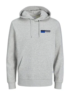 Jack & Jones Sweatshirt JJECORP LOGO SWEAT HOOD PLAY NOOS Grau/Hellgrau/Silber