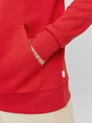 Jack & Jones Sweatshirt JJECORP LOGO SWEAT HOOD PLAY NOOS grau/rot/weiß