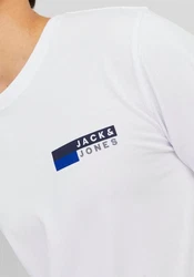 JACK & JONES T-Shirt 'JJCorp' Weiß/Dunkelblau/Grau/Creme
