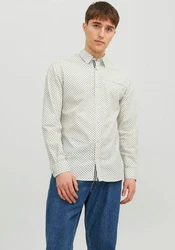 JACK & JONES Hemd Remy Khaki/Grau/Weiß/Hellgrau/Beige/Creme