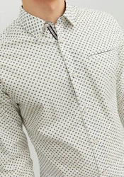 JACK & JONES Hemd Remy Khaki/Grau/Weiß/Hellgrau/Beige/Creme